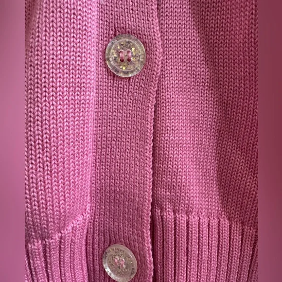 NWT Simply Southern Sequin Pink Santa Cardigan Sweater - Picture 7 of 9